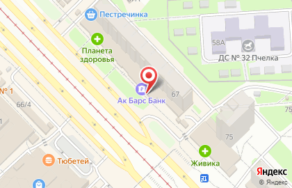 Банкомат АК Барс на улице Рихарда Зорге, 67 на карте
