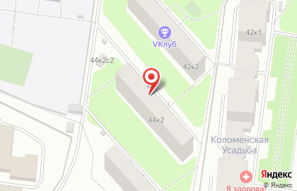 Общество инвалидов, район Нагатино-Садовники на проспекте Андропова на карте