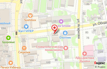 Компания Ростехинвентаризация-Федеральное БТИ на улице Ободовского на карте