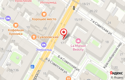 Магазин детской одежды, обуви и игрушек на Суворовском проспекте на карте