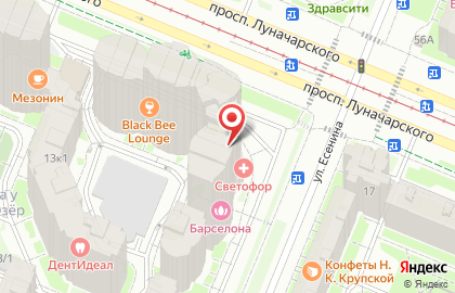 Ломбард Орион на проспекте Луначарского на карте