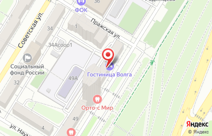 Гостиница Волга в Волгограде на карте