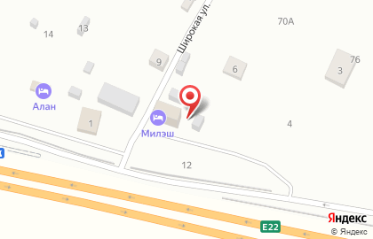 Гостиница Милэш на карте