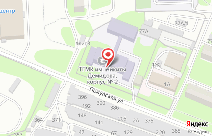 Тульский государственный машиностроительный колледж им. Никиты Демидова на карте
