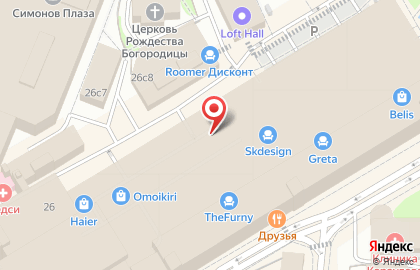 Мебельный салон Ладья на метро Автозаводская на карте