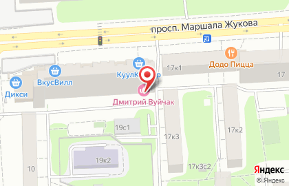 Салон красоты Карамель на проспекте Маршала Жукова на карте