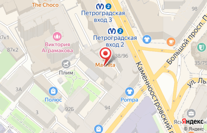 Салон-парикмахерская Adel на метро Петроградская на карте