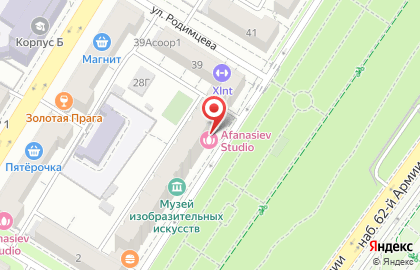 Студия красоты Afanasiev Studio на улице Маршала Чуйкова на карте