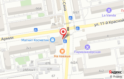 Супермаркет Магнит в Астрахани на карте