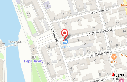 Продуктовый магазин на улице Маяковского на карте