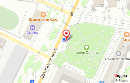 Торговый павильон на Октябрьской улице на карте