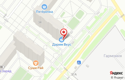 Продуктовый магазин в Омске на карте