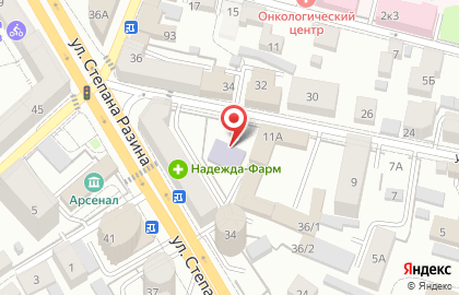 Детский сад-ясли Холмы и Горы в Воронеже на карте