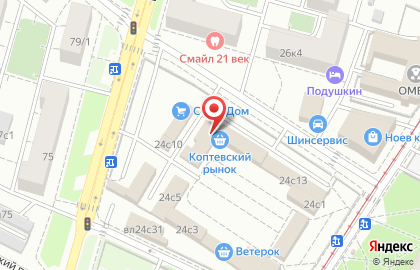 Ветерок на Коптевской улице на карте