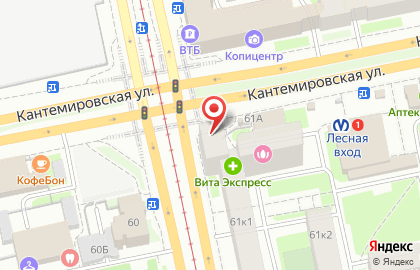 Балтийский Банк на Кантемировской улице на карте