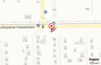 Автотехцентр Yolk на улице Сибиряков-Гвардейцев на карте