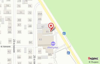 Фитнес-центр Импульс в Ленинском районе на карте