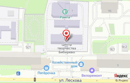 Центр детского и юношеского творчества Бибирево в Москве на карте