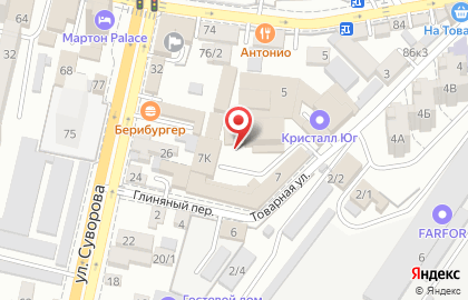 Оптовая фирма ЮгОткрытка на Товарной улице на карте