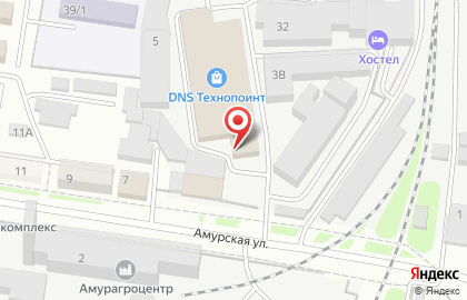 Магазин-склад цифровой и бытовой техники DNS Технопоинт на Зейской улице на карте