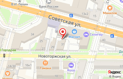 Акционерное общество Ростехинвентаризация-Федеральное БТИ на Новоторжской улице на карте