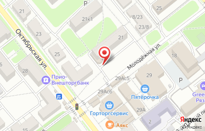 Банкомат Живаго банк на Молодёжной улице на карте