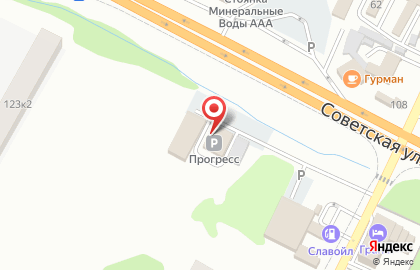 Автостоянка Прогресс в Минеральных Водах на карте