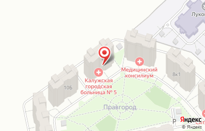 Поликлиника в Калуге на карте