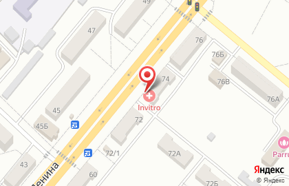 Медицинская компания Инвитро на проспекте Ленина на карте