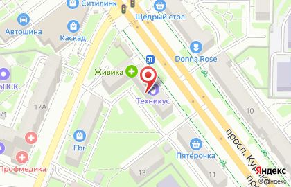 Сервисный центр ТЕХНИКУС на проспекте Курако, 15 на карте