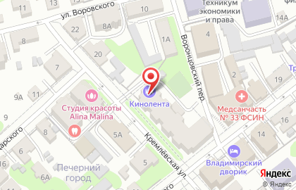 Гостиница Кинолента на карте