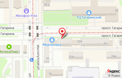 КБ Кольцо Урала на проспекте Гагарина на карте
