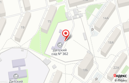 Детский сад №362 в Чкаловском районе на карте