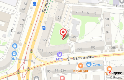 Киоск по продаже хлебобулочных изделий на улице Багратиона на карте