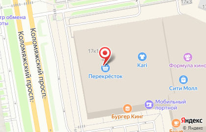 Магазин цифровой и бытовой техники DNS Гипер в ТЦ Сити Молл на карте
