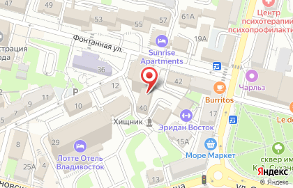 Банкомат Банк ВТБ24, филиал в г. Владивостоке на Фонтанной улице на карте