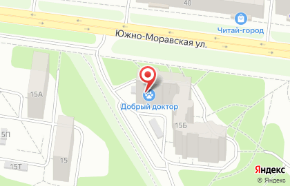 Ветеринарная клиника Добрый доктор на Южно-Моравской улице на карте