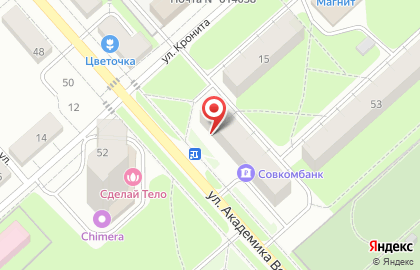 Банкомат Западно-Уральский банк на улице Академика Веденеева на карте