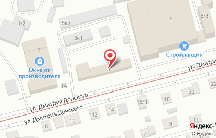 Торговая компания Хозлидер на улице Дмитрия Донского на карте
