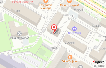 УВД по Юго-Западному административному округу Отдел уголовного розыска на улице Кржижановского на карте