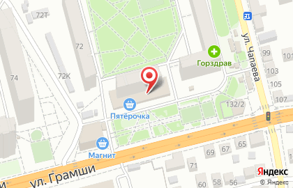 Воронежский филиал Банкомат, Московский Индустриальный Банк на улице Грамши на карте