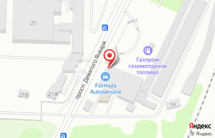 СТО Формула Опель на улице 9 Января (Купчино) на карте