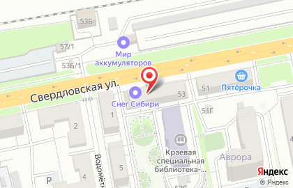 Продуктовый дискаунтер Батон на Свердловской улице на карте