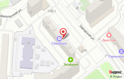 Банкомат СберБанк на Заводской улице, 31 в Красногорске на карте