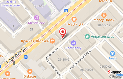 Аэроплан на Малой Садовой улице на карте