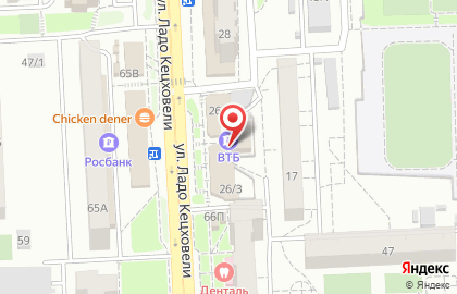 Банкомат Банк ВТБ 24, филиал в г. Красноярске на улице Ладо Кецховели на карте