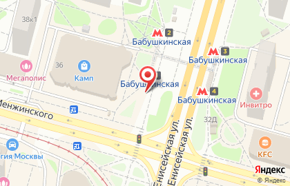 Киоск по продаже театральных билетов, Бабушкинский район на карте
