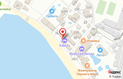 Гостиница Кавказ в Краснодаре на карте