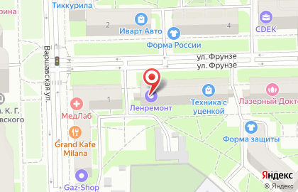 Сервисный центр Ленремонт на улице Фрунзе на карте
