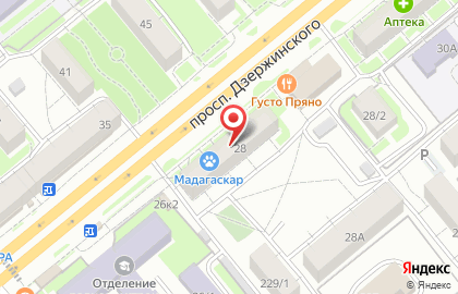 Торговая Площадь на проспекте Дзержинского на карте
